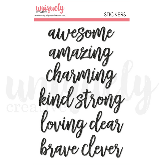 TITLE STICKERS - AMAZING - BY UNIQUELY CREATIVE