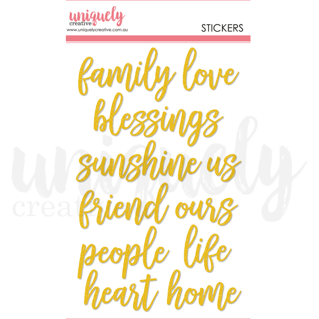 TITLE STICKERS - FAMILY - BY UNIQUELY CREATIVE