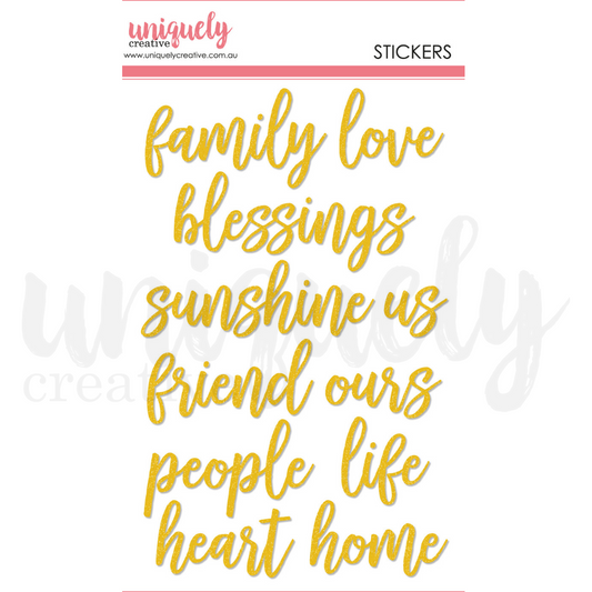 TITLE STICKERS - FAMILY - BY UNIQUELY CREATIVE