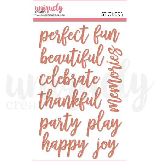 TITLE STICKERS - PERFECT - BY UNIQUELY CREATIVE