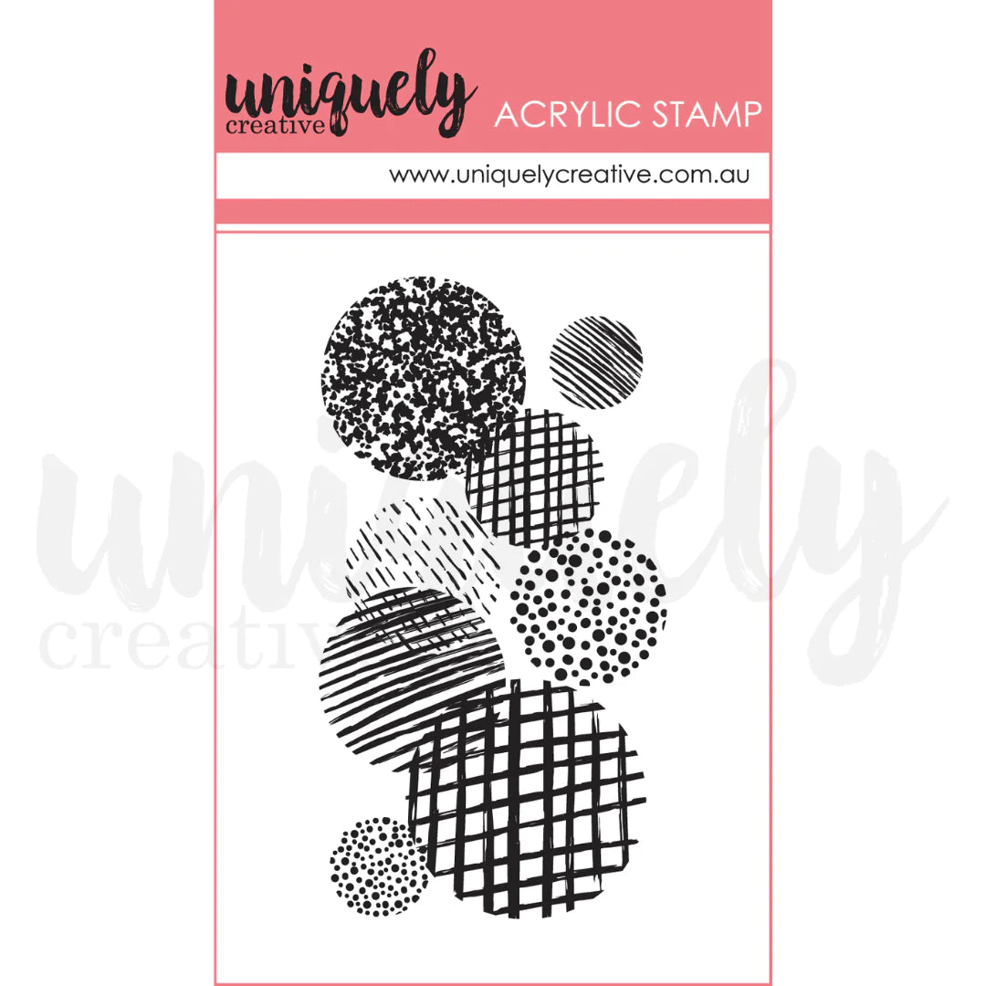 TEXTURE CIRCLES MARK MAKING MINI STAMP - UNIQUELY CREATIVE