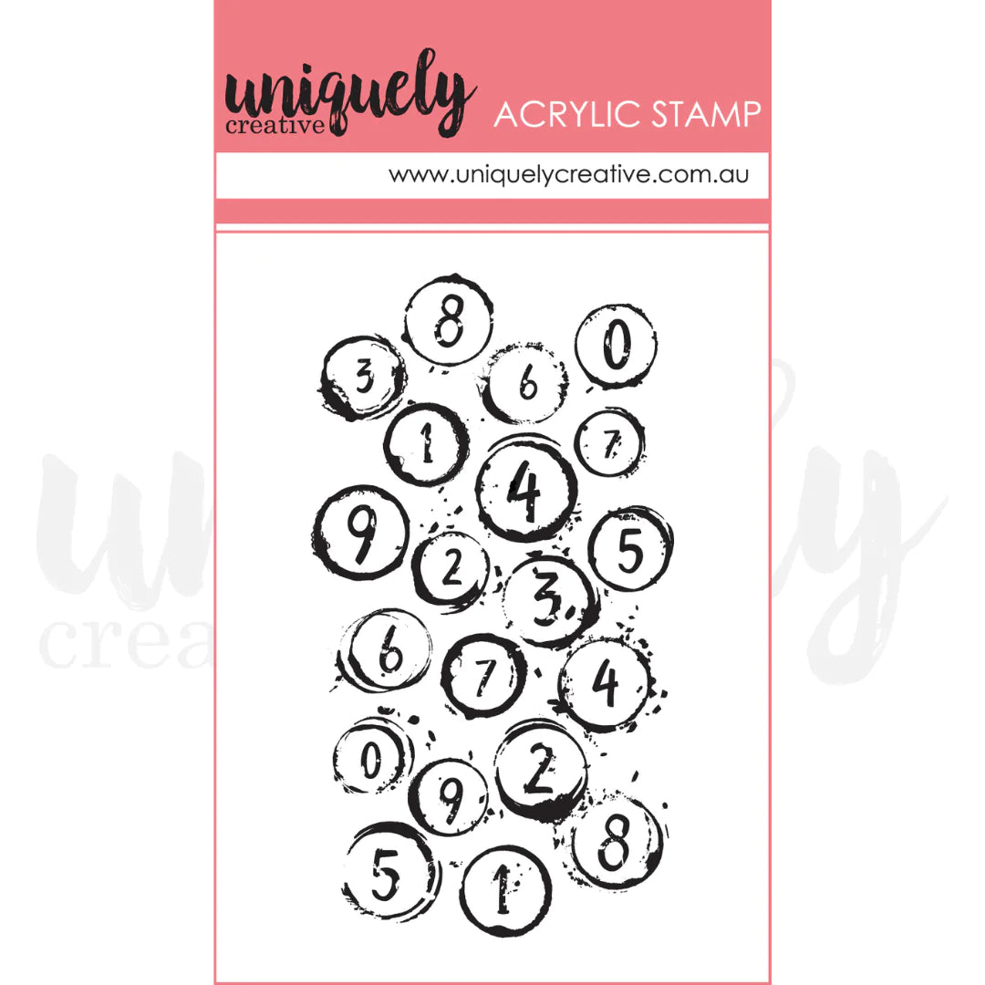 BUBBLE WRAP NUMBERS MARK MAKING STAMP BY UNIQUELY CREATIVE