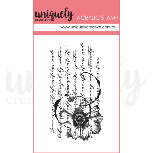 FLORAL TEXT MARK MAKING STAMP BY UNIQUELY CREATIVE