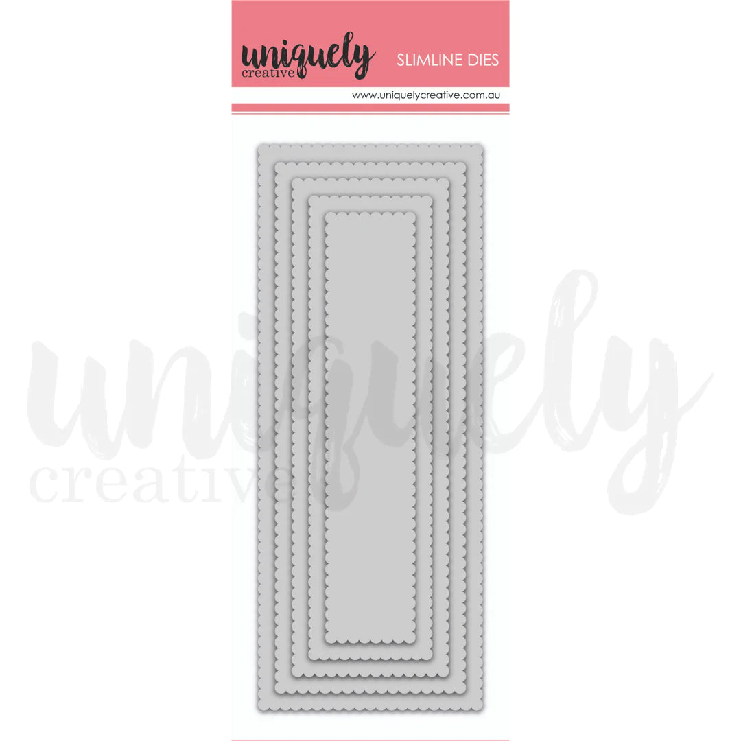 SLIM SCALLOPED NESTING RECTANGLE DIE BY UNIQUELY CREATIVE