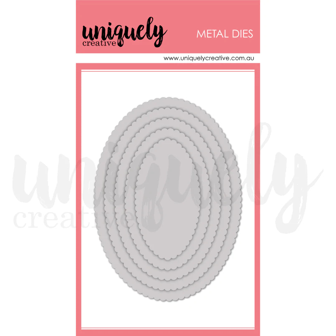 SCALLOPED NESTING OVAL DIE BY UNIQUELY CREATIVE