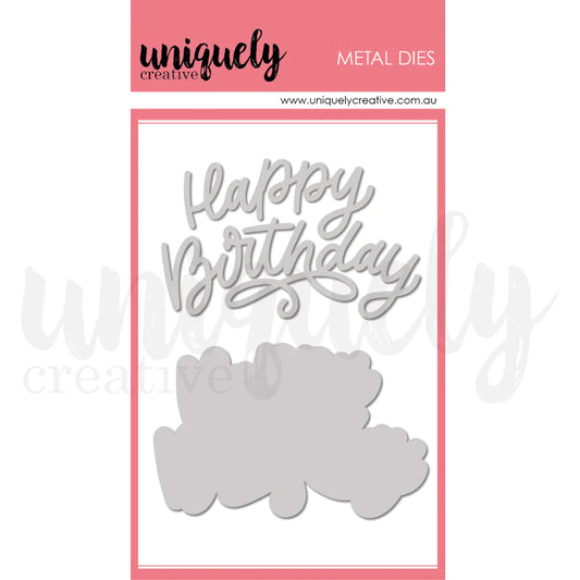 HAPPY BIRTHDAY MODERN DIE BY UNIQUELY CREATIVE