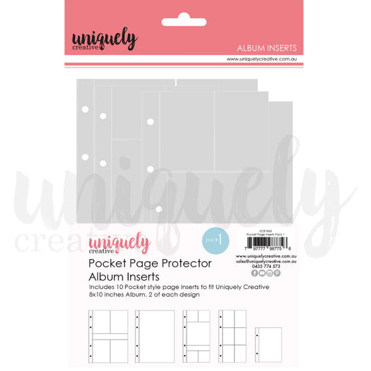 POCKET PAGE ALBUM INSERTS - PACK 1 - BY UNIQUELY CREATIVE