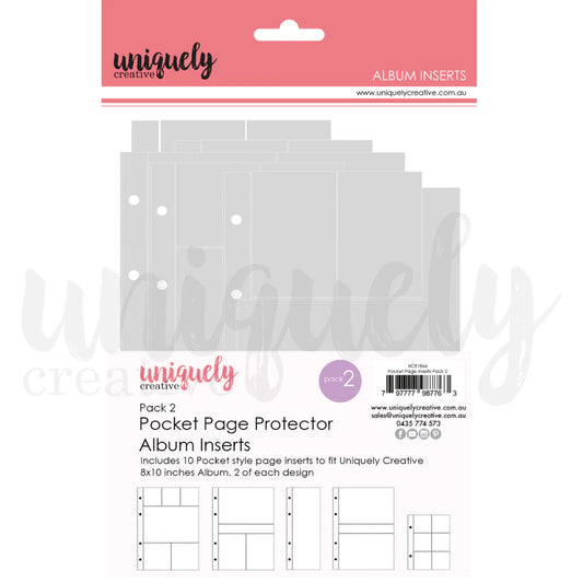 POCKET PAGE ALBUM INSERTS - PACK 2 - BY UNIQUELY CREATIVE