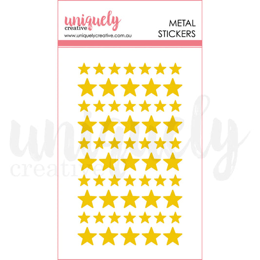 METAL STICKERS - GOLD STARS - BY UNIQUELY CREATIVE