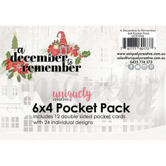 A DECEMBER TO REMEMBER 6" X 4" POCKET PACK BY UNIQUELY CREATIVE