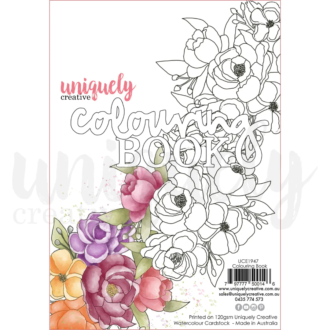 WATERCOLOUR COLOURING BOOK BY UNIQUELY CREATIVE