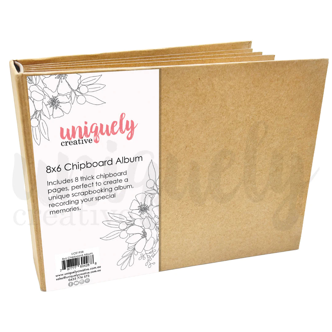 8" X 6" CHIPBOARD ALBUM BY UNIQUELY CREATIVE