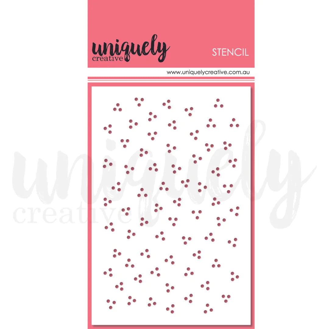 PRETTY DOTS STENCIL BY UNIQUELY CREATIVE