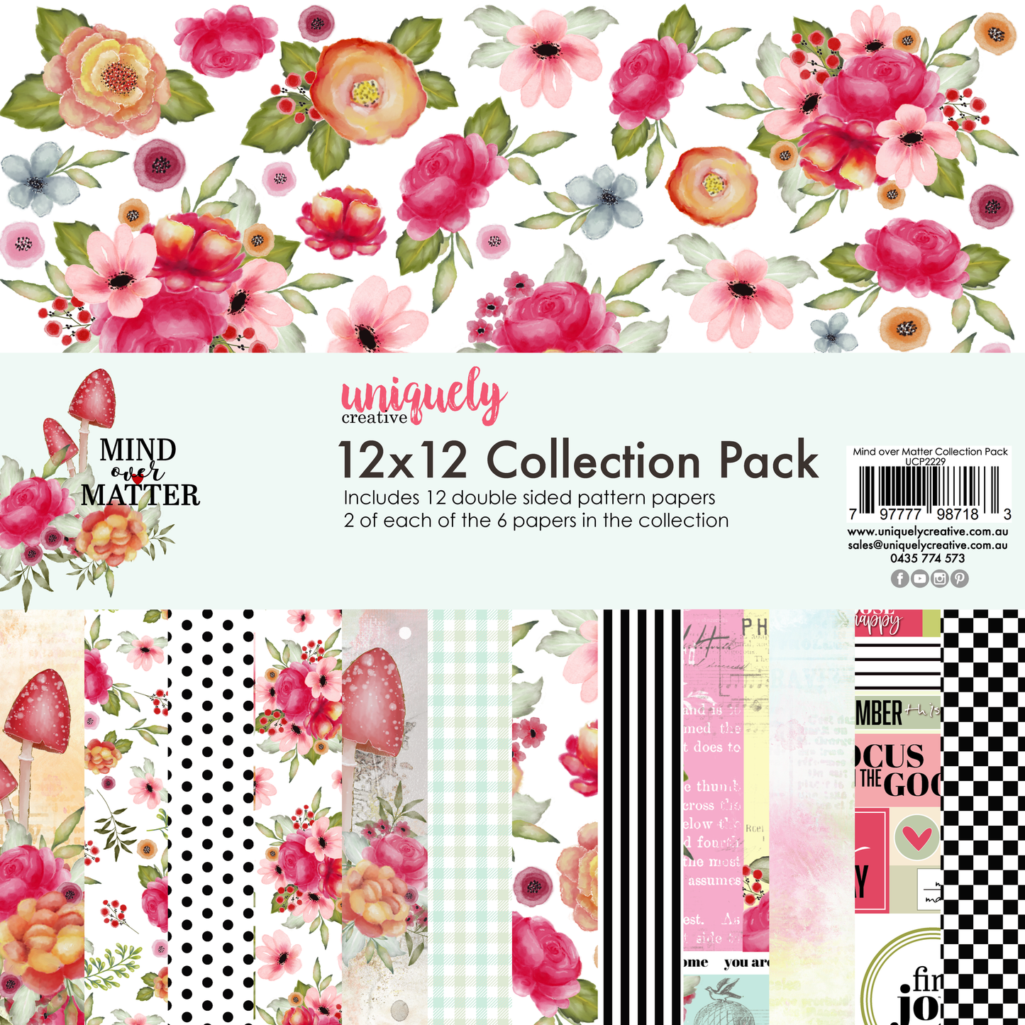 MIND OVER MATTER 12" X 12" COLLECTION PACK BY UNIQUELY CREATIVE