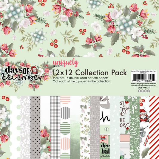 DAYS OF DECEMBER 12" X 12" COLLECTION PACK BY UNIQUELY CREATIVE