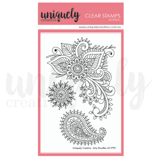 ARTY DOODLES PHOTOPOLYMER STAMP - UNIQUELY CREATIVE