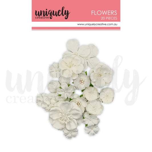 WHITE FLOWERS BY UNIQUELY CREATIVE