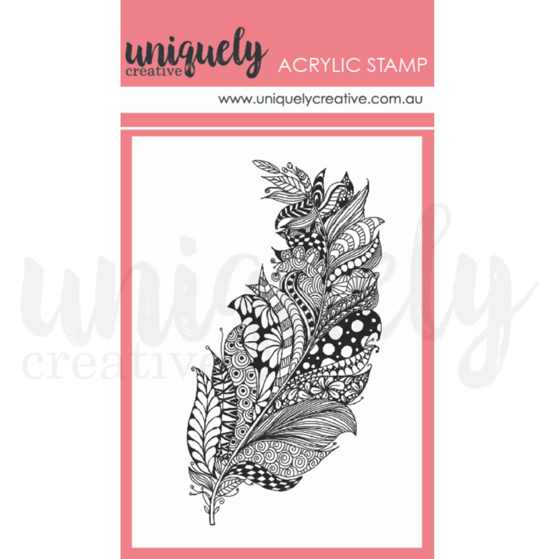 ZENTANGLE FEATHERS MARK MAKING STAMP - UNIQUELY CREATIVE