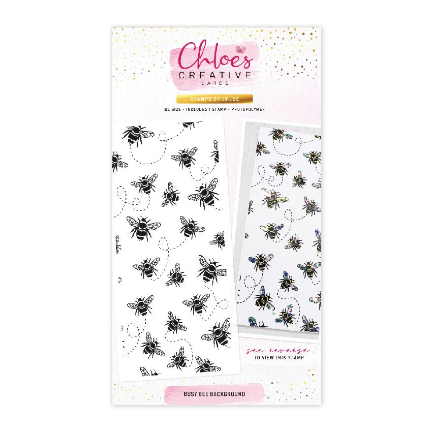 CHLOES CREATIVE CARDS BUSY BEE BACKGROUND DL PHOTOPOLYMER STAMP