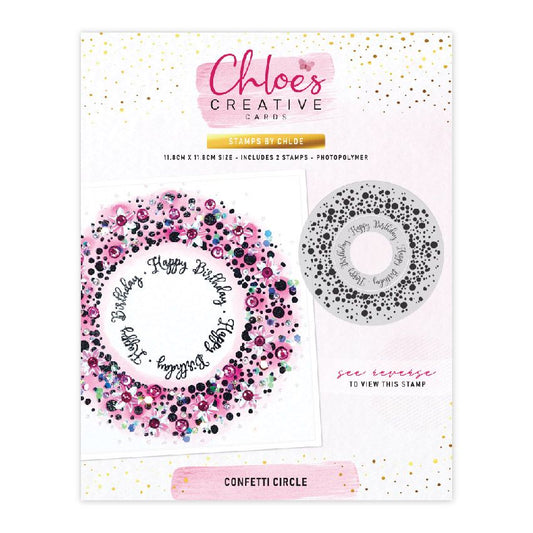 CHLOES CREATIVE CARDS CONFETTI CIRCLE STAMP SET