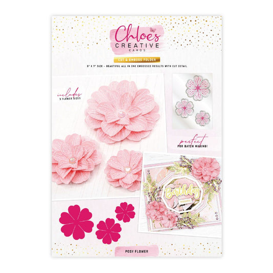 CHLOES CREATIVE CARDS POSY FLOWER 5x7 CUT & EMBOSS FOLDER