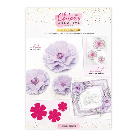 CHLOES CREATIVE CARDS SUMMER FLOWER 5x7 CUT & EMBOSS FOLDER