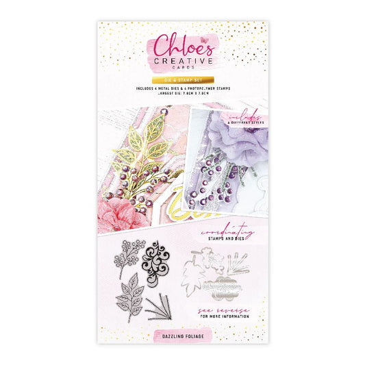 CHLOES CREATIVE CARDS DIE & STAMP SET - DAZZLING FOLIAGE