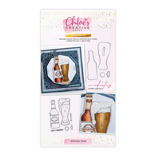 CHLOES CREATIVE CARDS DIE & STAMP SET - BIRTHDAY BEER