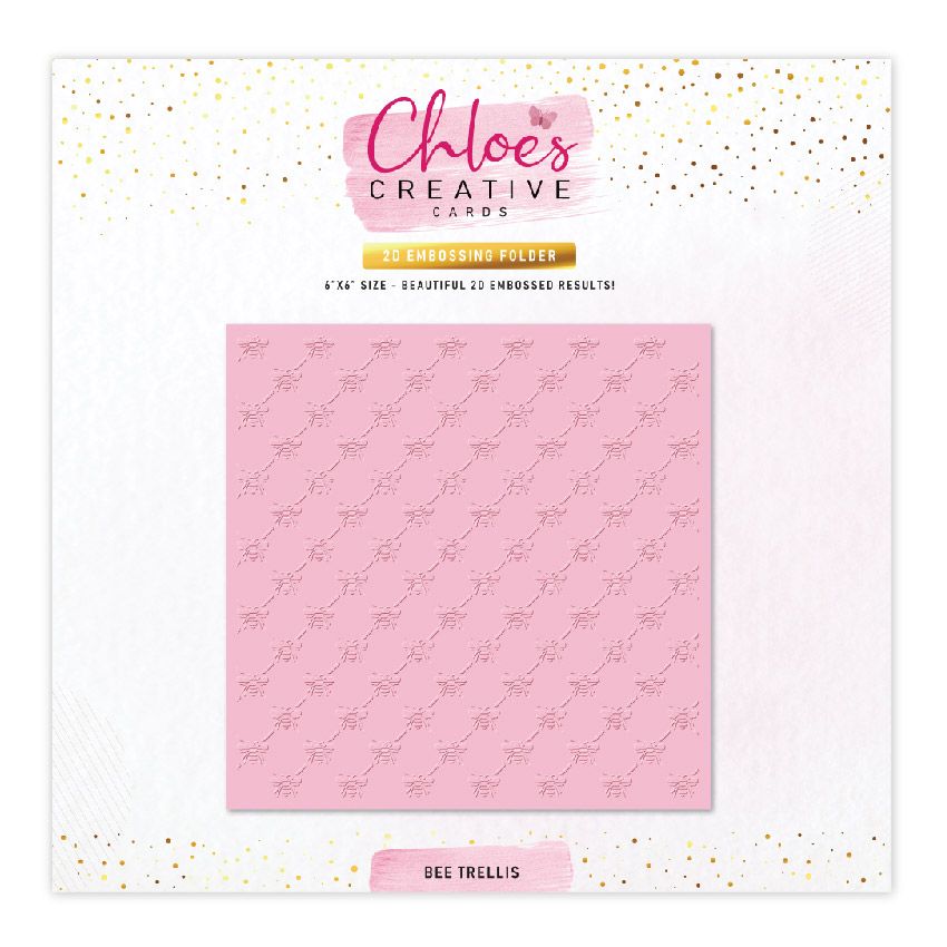 CHLOES CREATIVE CARDS BEE TRELLIS 6"x 6" EMBOSSING FOLDER