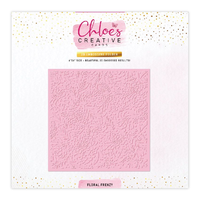 CHLOES CREATIVE CARDS FLORAL FRENZY 6"x 6" EMBOSSING FOLDER