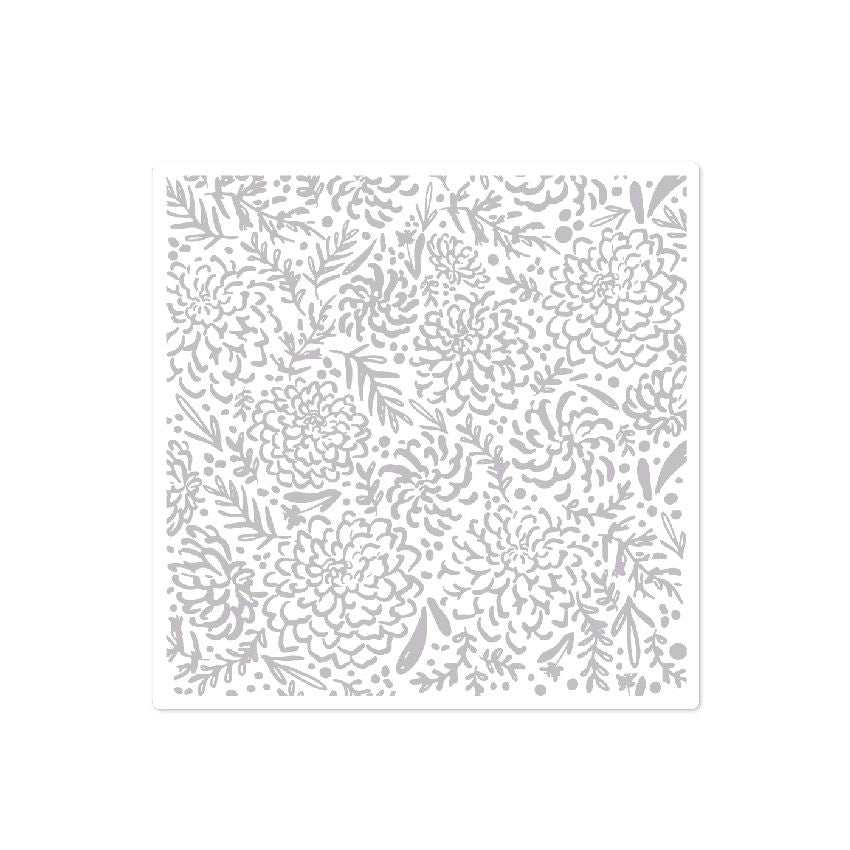 CHLOES CREATIVE CARDS FLORAL FRENZY 6"x 6" EMBOSSING FOLDER