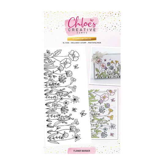 CHLOES CREATIVE CARDS PHOTOPOLYMER STAMP SET - FLOWER BORDER