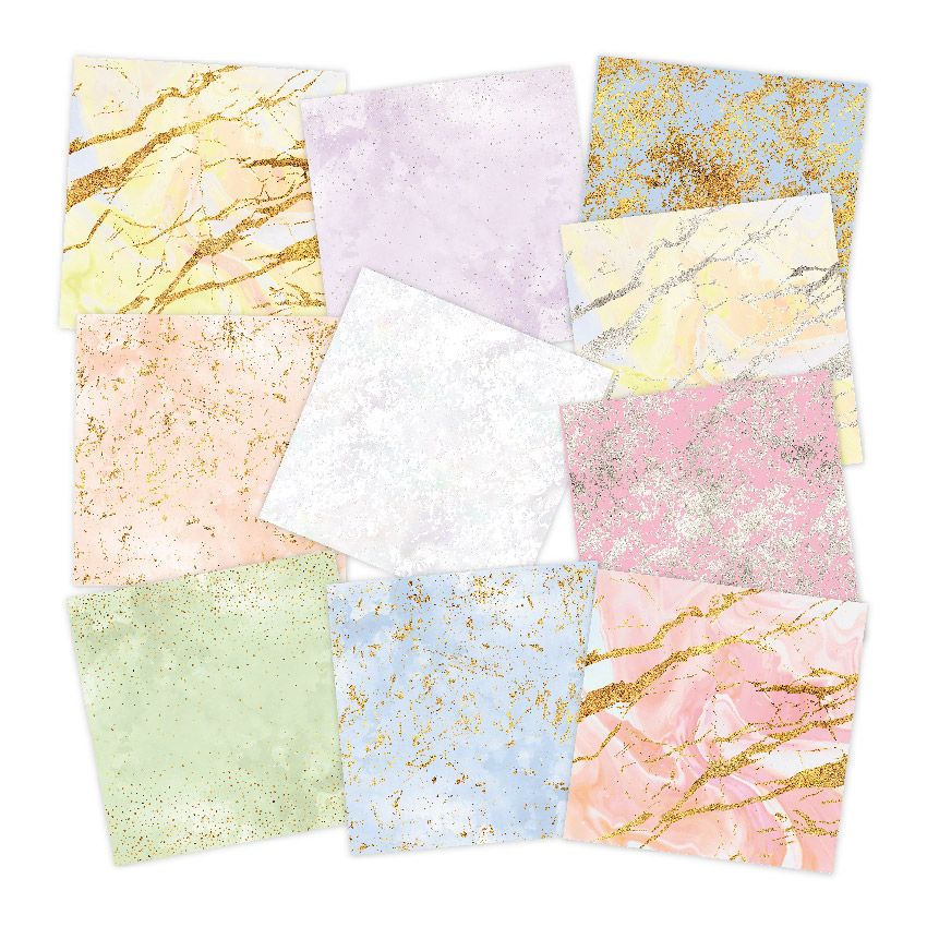 CHLOES CREATIVE CARDS FOILED PAPER PAD (8" X 8") - SUGARED PASTELS