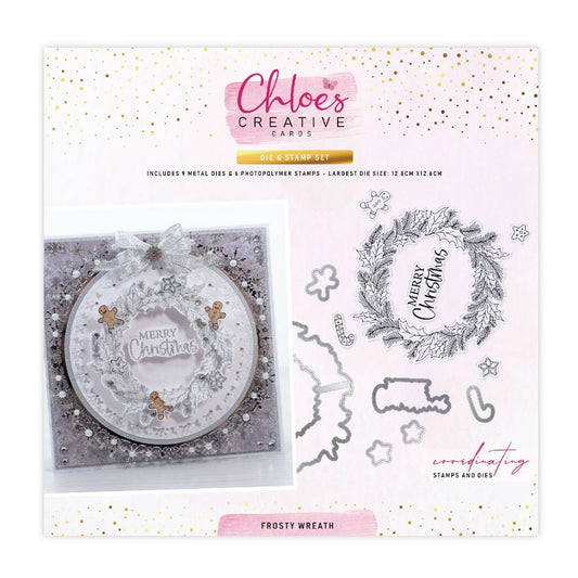 CHLOES CREATIVE CARDS DIE & STAMP SET - FROSTY WREATH