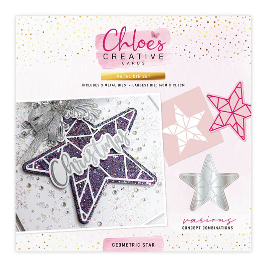 CHLOES CREATIVE CARDS METAL DIE SET - GEOMETRIC STAR