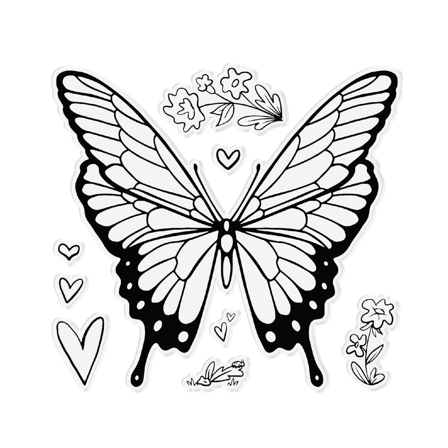 CHLOES CREATIVE CARDS DIE & STAMP SET - GRANDE BOTANICAL BUTTERFLY