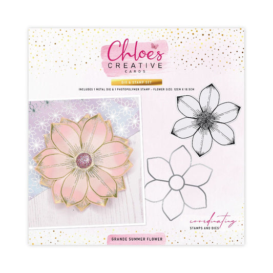 CHLOES CREATIVE CARDS GRANDE SUMMER FLOWER DIE & STAMP SET