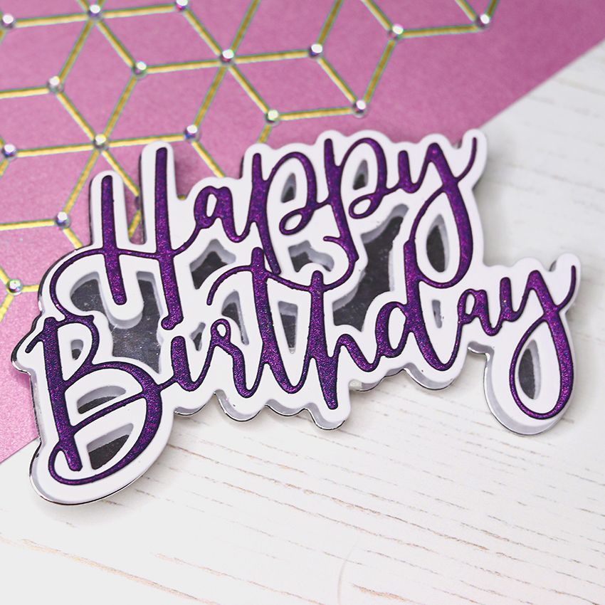 CHLOES CREATIVE CARDS STAMP AND DIE SET - HAPPY BIRTHDAY