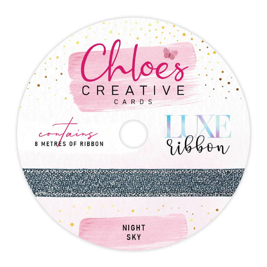 CHLOE'S CREATIVE CARDS LUXE RIBBON (8M) NIGHT SKY