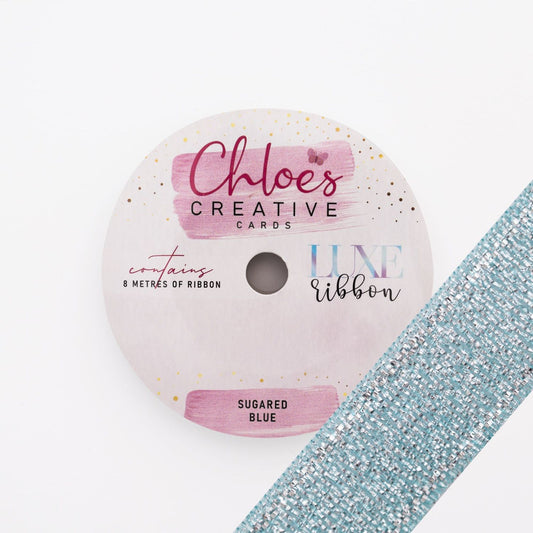 CHLOES CREATIVE CARDS LUXE RIBBON (8M) SUGARED BLUE