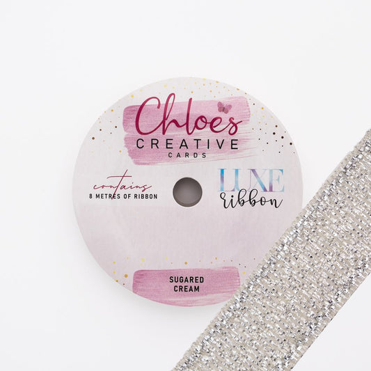 CHLOES CREATIVE CARDS LUXE RIBBON (8M) SUGARED CREAM