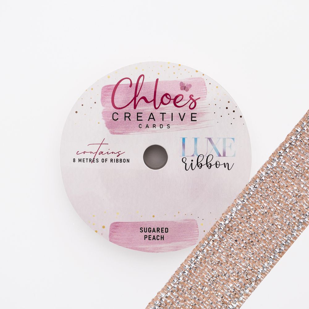 CHLOE'S CREATIVE CARDS LUXE RIBBON (8M) SUGARED PEACH