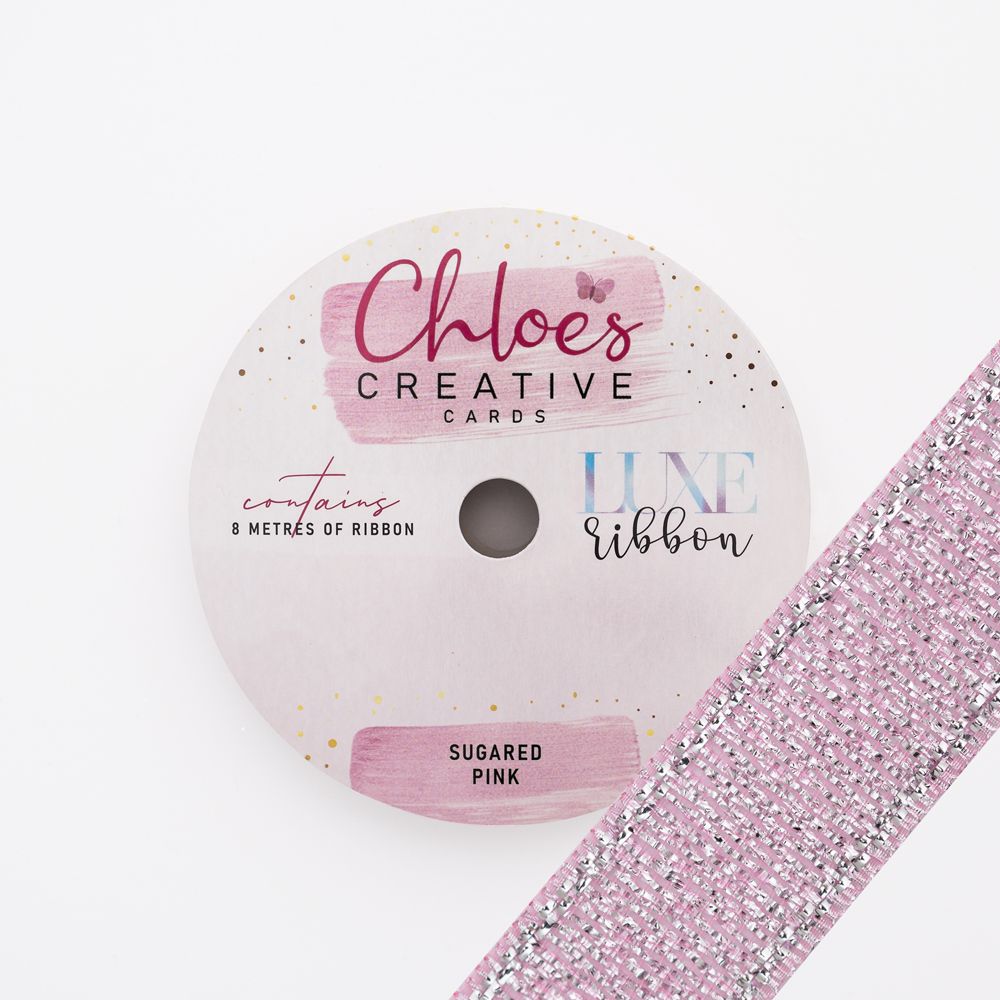 CHLOES CREATIVE CARDS LUXE RIBBON (8M) SUGARED PINK