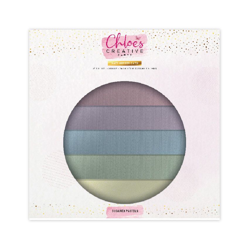 CHLOES CREATIVE CARDS MATT MIRROR CARD PAD (8" X 8") - SUGARED PASTELS