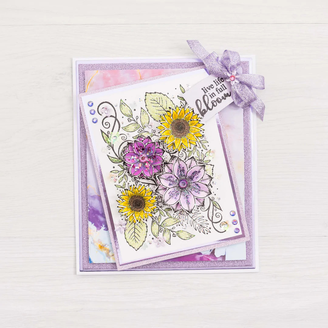 CHLOES CREATIVE CARDS DIE & STAMP SET - SUMMER FOLIAGE PANEL