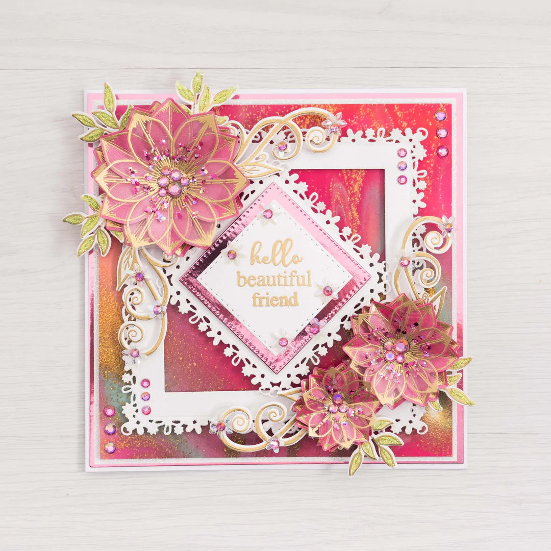 CHLOES CREATIVE CARDS DIE & STAMP SET - SUMMER FLOWER TRIO