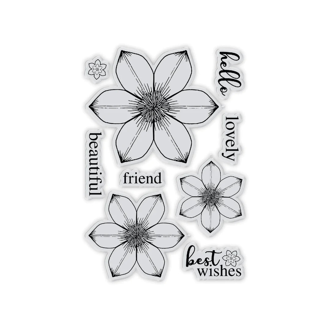 CHLOES CREATIVE CARDS DIE & STAMP SET - SUMMER FLOWER TRIO