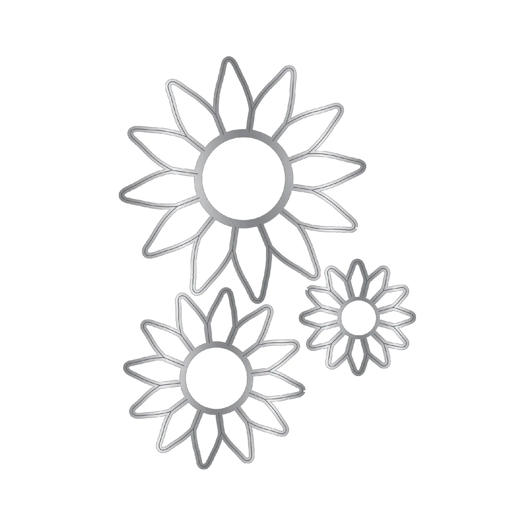 CHLOES CREATIVE CARDS DIE & STAMP SET - SUNFLOWER TRIO