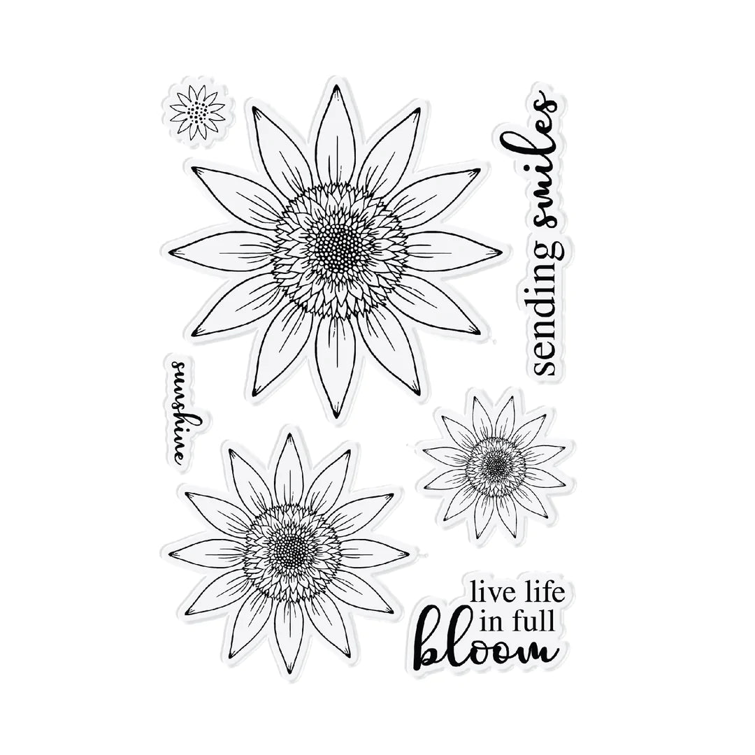 CHLOES CREATIVE CARDS DIE & STAMP SET - SUNFLOWER TRIO