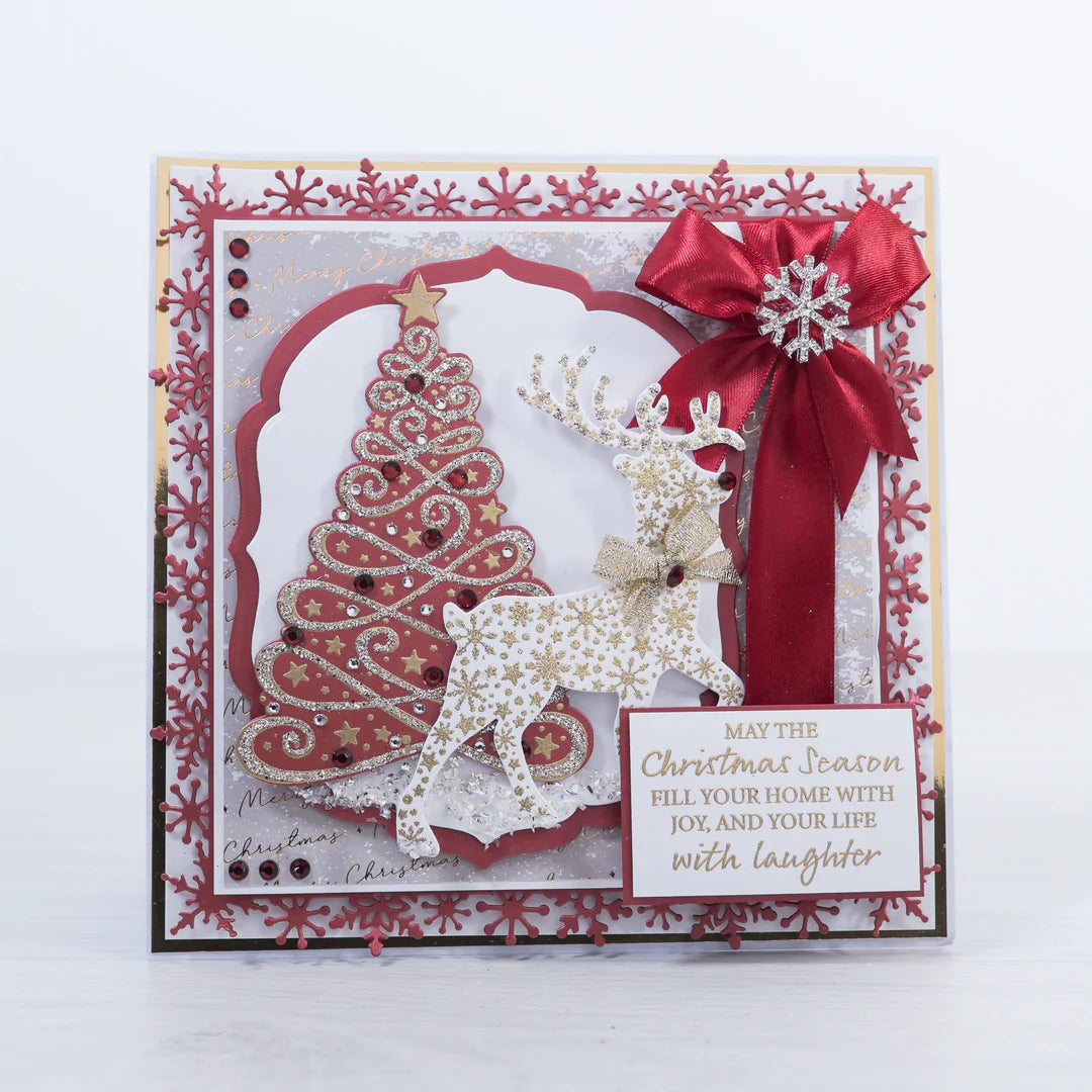 CHLOES CREATIVE CARDS DIE & STAMP SET - SWIRL & STARS TREE